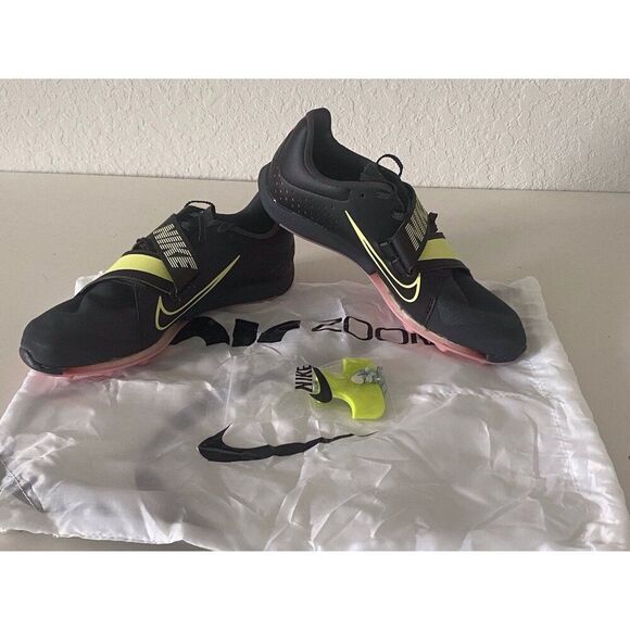 Men’s Sz 9 Nike Air Zoom LJ Elite Track & Field Jumping  Spikes CT0079-001 W/Bag - Picture 1 of 10